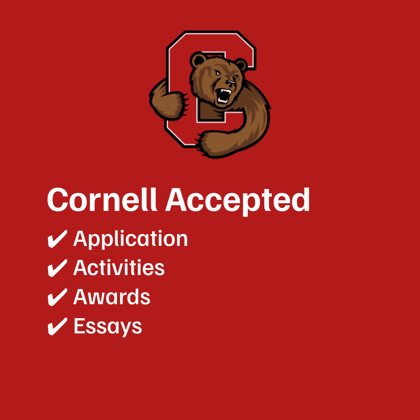 4 Accepted STEM Applications to MIT, Cornell, Penn and Rice