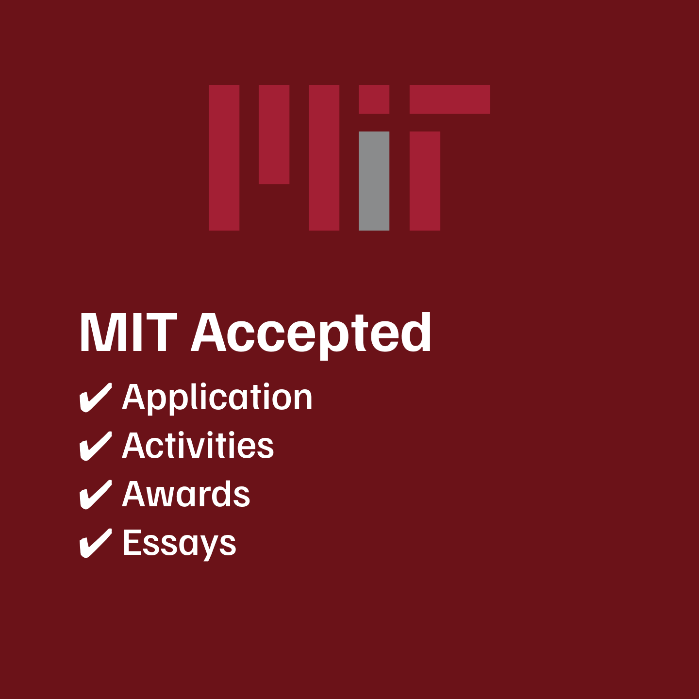 4 Accepted STEM Applications to MIT, Cornell, Penn and Rice